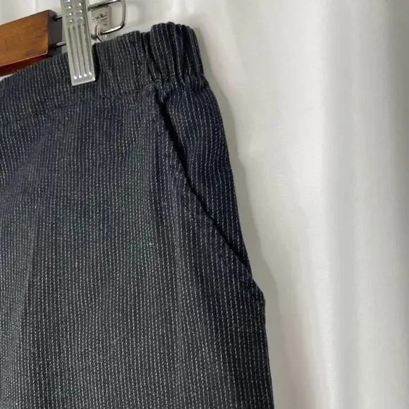 Croft and Barrow pants trousers slacks women's 16 petite 16p black w pinstripe - Picture 4 of 14